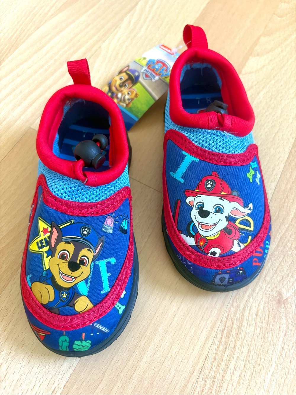 Paw Patrol Water Shoes Mesh Slip On Slides Toddler Size 7/8 Rubber Sole